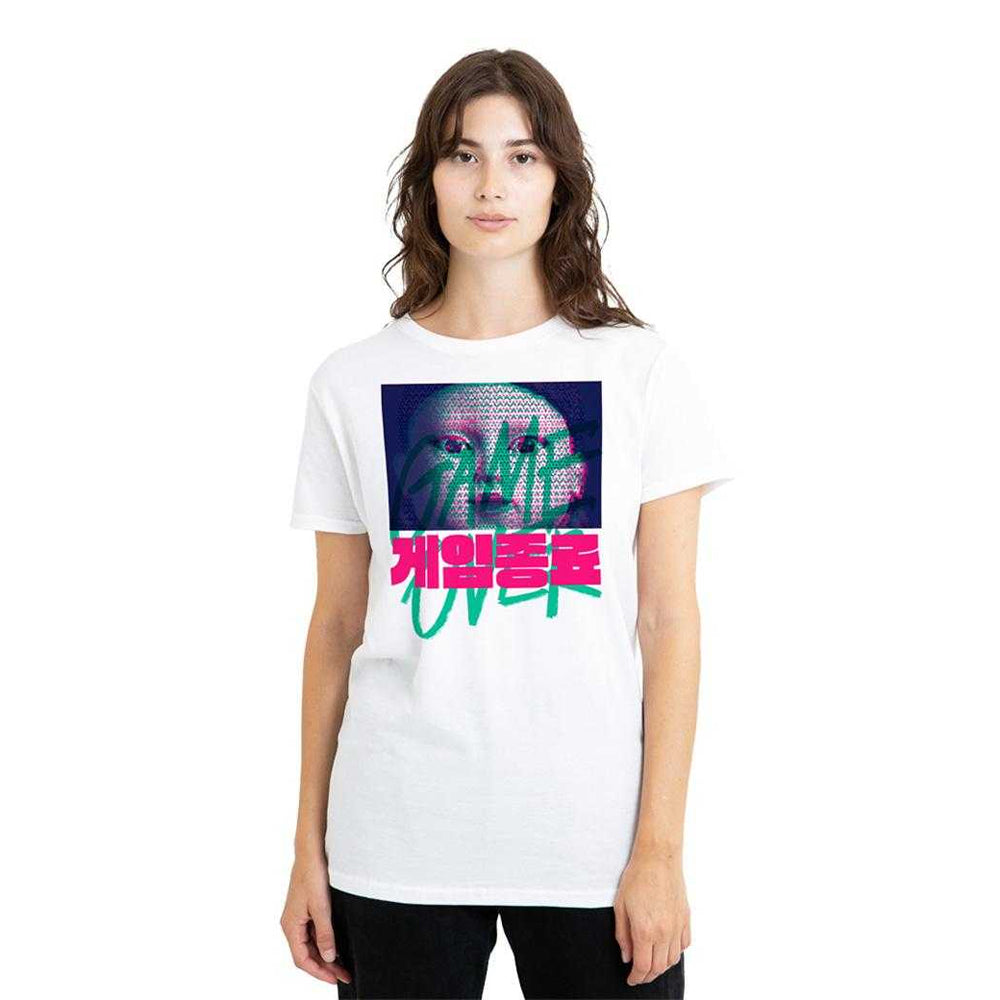 White - Lifestyle - Squid Game Womens-Ladies Young Hee Two Tone T-Shirt