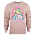 Dusky Pink - Front - My Little Pony Womens-Ladies Triple Ponies Sweatshirt