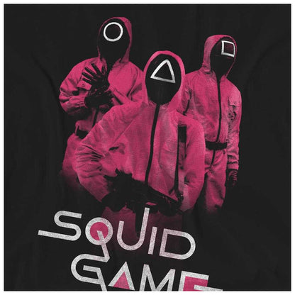 Black - Side - Squid Game Womens-Ladies At The Ready Guards T-Shirt
