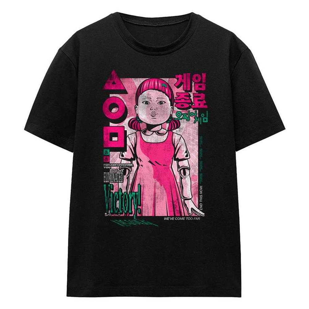 Black - Front - Squid Game Womens-Ladies At The Ready Guards T-Shirt