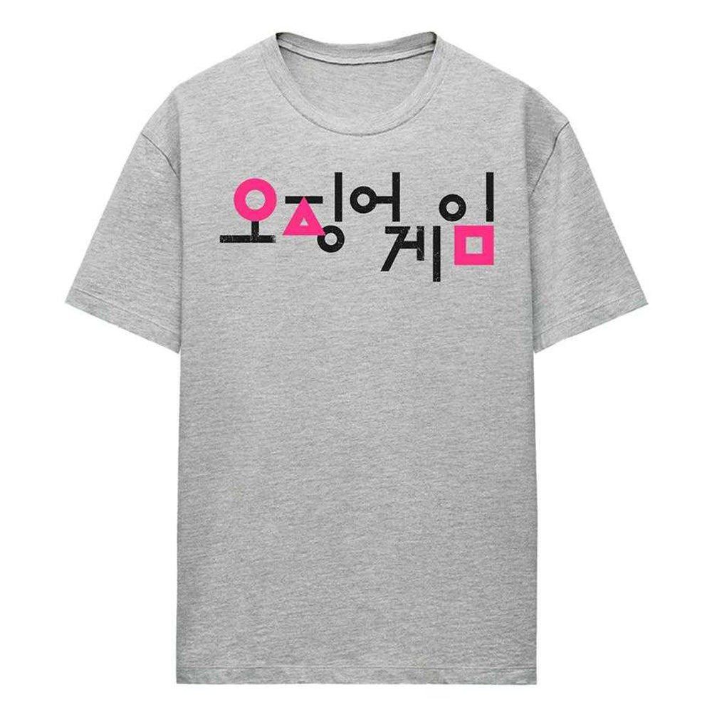 Athletic Heather - Front - Squid Game Womens-Ladies Korean Logo Heather T-Shirt