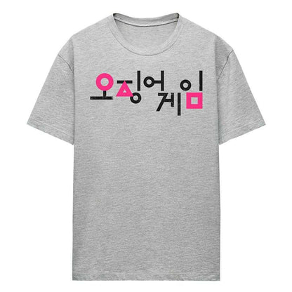 Athletic Heather - Front - Squid Game Womens-Ladies Korean Logo Heather T-Shirt
