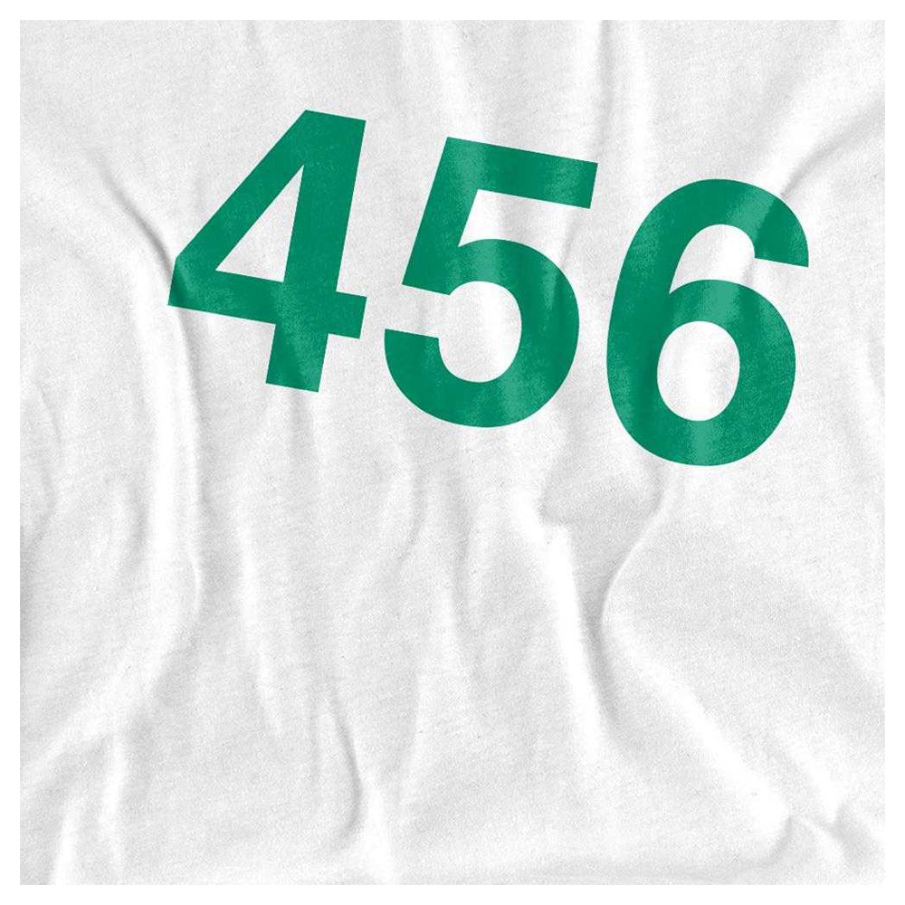 White - Side - Squid Game Womens-Ladies Player 456 T-Shirt