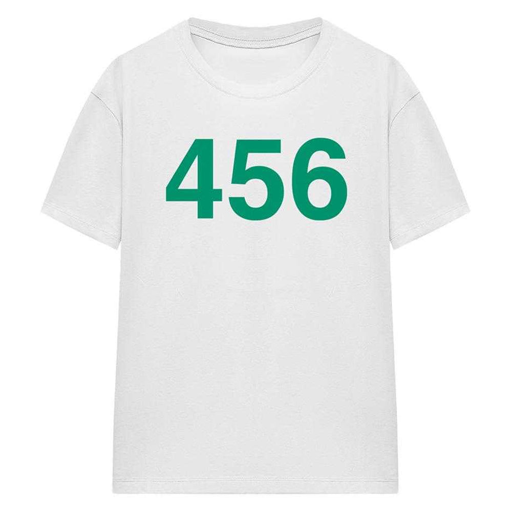 White - Front - Squid Game Womens-Ladies Player 456 T-Shirt