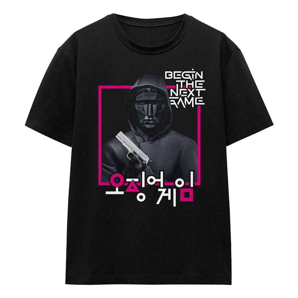 Black - Front - Squid Game Womens-Ladies Front Man Korean Logo T-Shirt