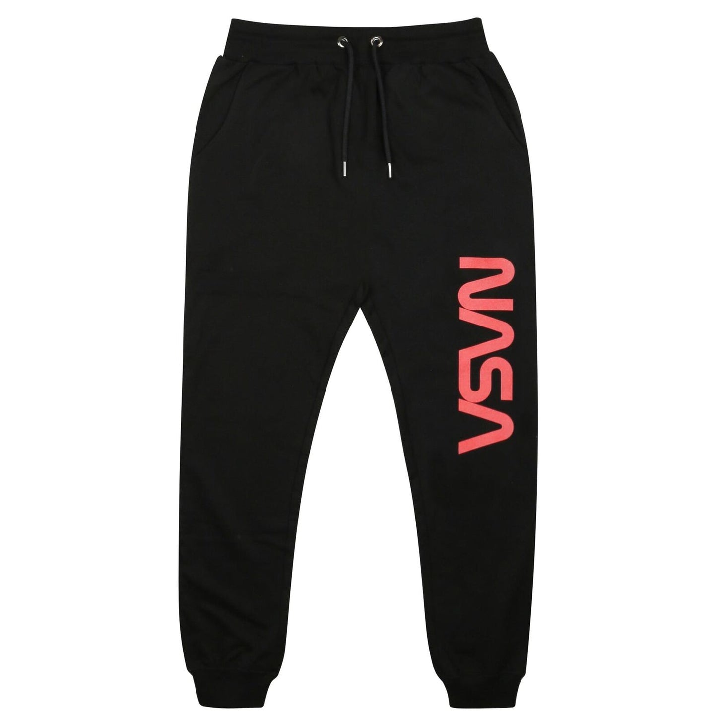 Black - Front - NASA Mens Worm Jogging Bottoms