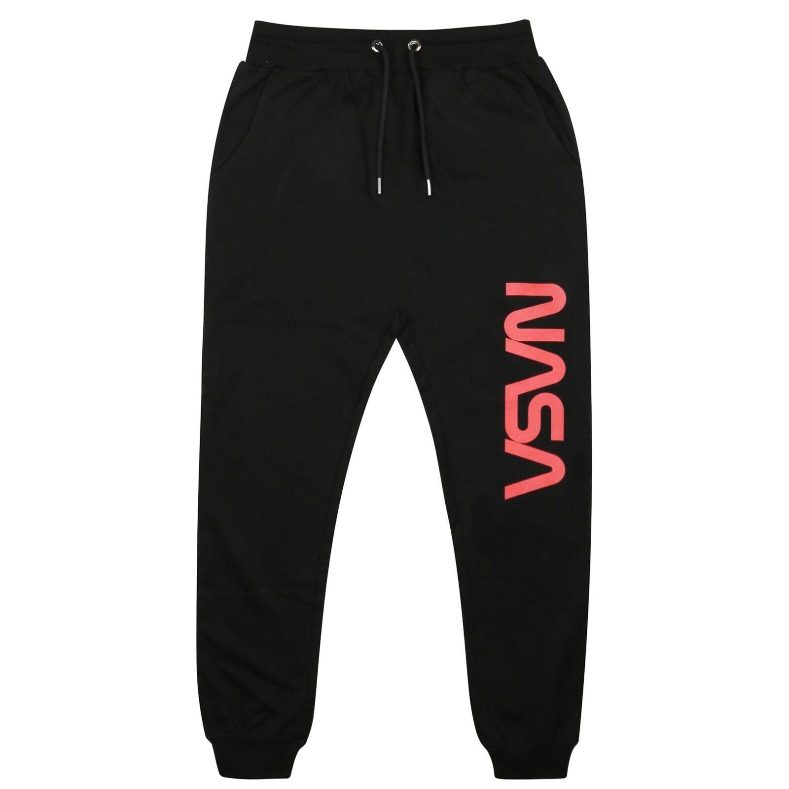 Black - Front - NASA Mens Worm Jogging Bottoms