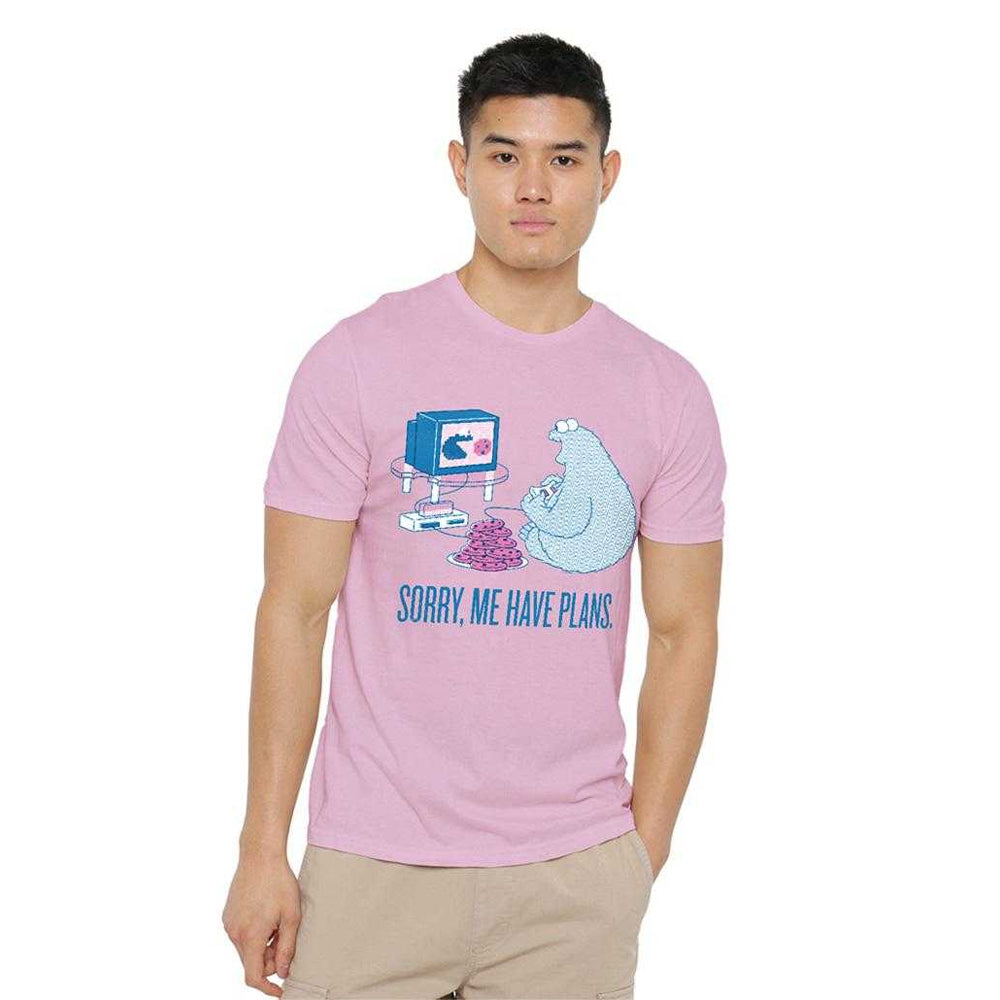 Pink - Lifestyle - Sesame Street Unisex Adult Me Have Plans Cookie Monster T-Shirt
