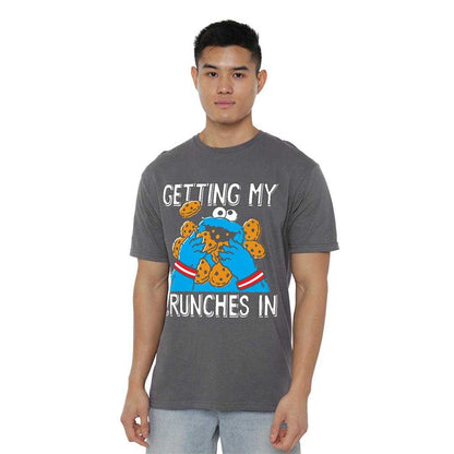 Charcoal - Lifestyle - Sesame Street Unisex Adult Cookie Monster T-Shirt