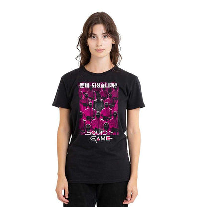 Black - Lifestyle - Squid Game Womens-Ladies Guards Korean T-Shirt