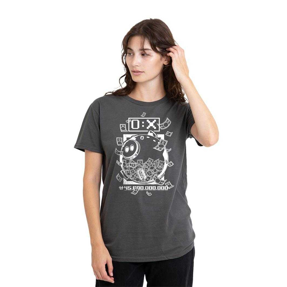 Charcoal - Lifestyle - Squid Game Womens-Ladies Piggy Bank T-Shirt