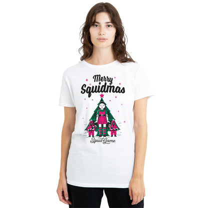 White - Lifestyle - Squid Game Womens-Ladies Merry Squidmas Christmas T-Shirt