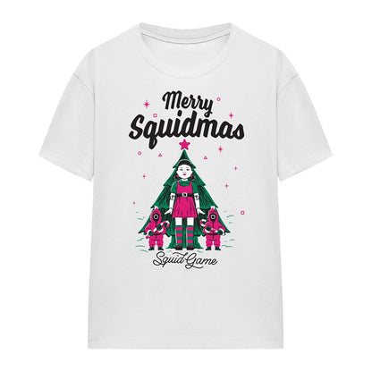 White - Front - Squid Game Womens-Ladies Merry Squidmas Christmas T-Shirt