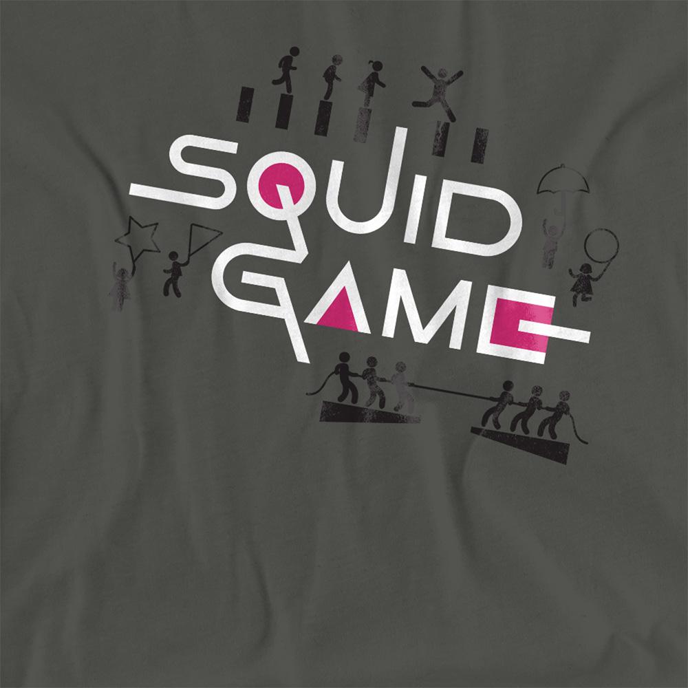 Charcoal - Side - Squid Game Womens-Ladies Games Silhouette T-Shirt