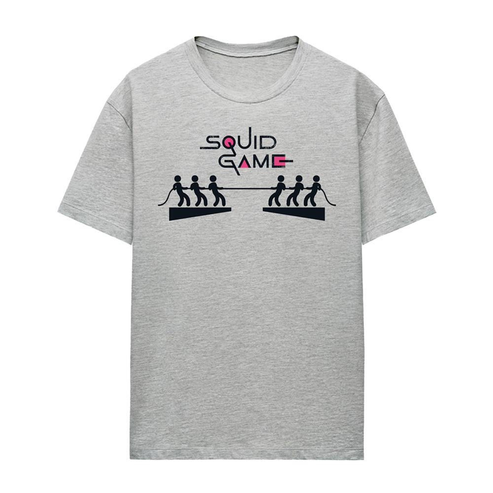 Athletic Heather - Front - Squid Game Womens-Ladies Tug Of War Heather T-Shirt