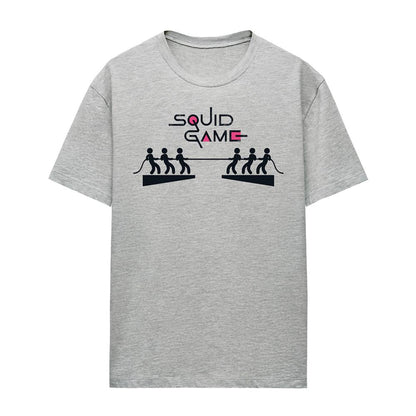 Athletic Heather - Front - Squid Game Womens-Ladies Tug Of War Heather T-Shirt