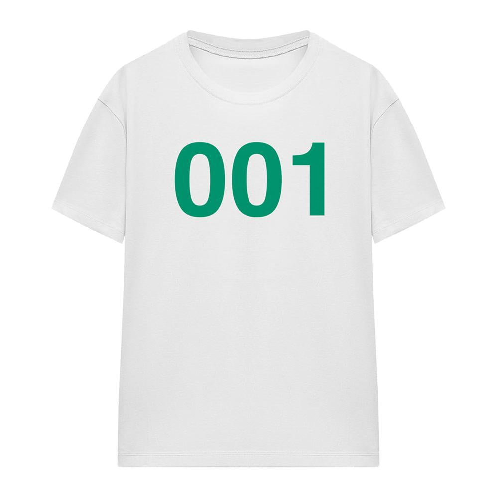 White - Front - Squid Game Womens-Ladies Player 001 T-Shirt