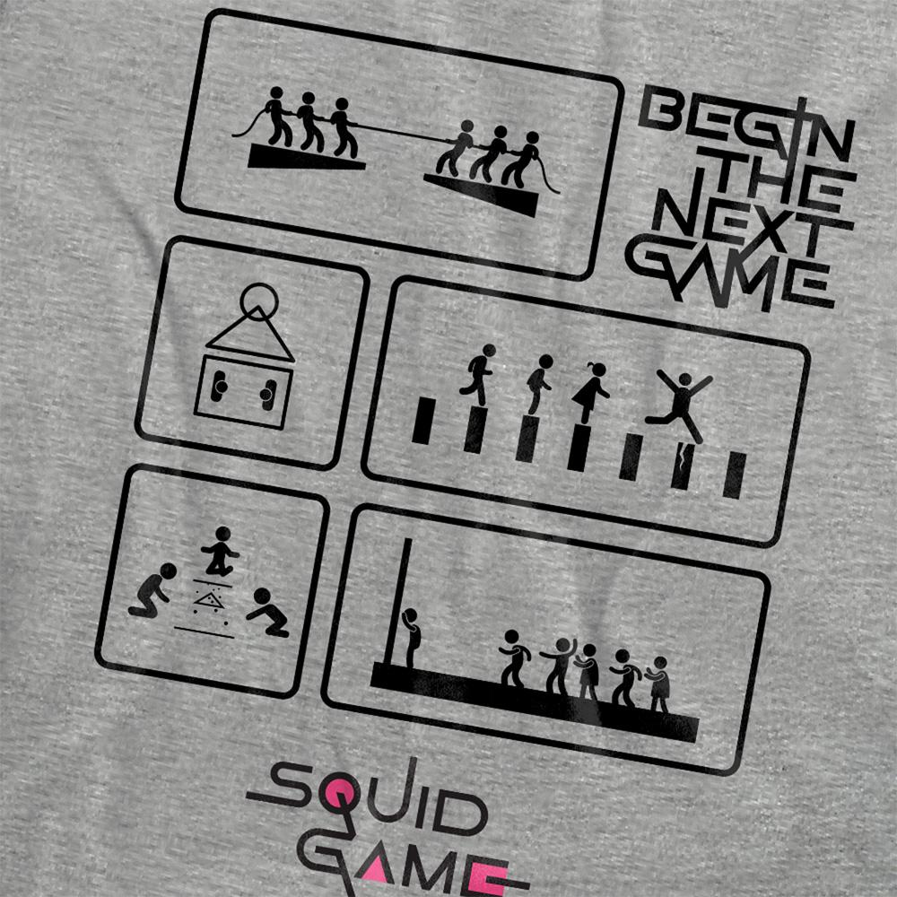 Athletic Heather - Side - Squid Game Womens-Ladies Next Game Heather T-Shirt