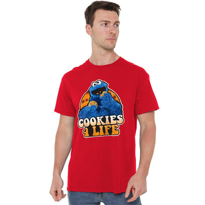 Red - Lifestyle - Sesame Street Unisex Adult Cookies 4 Life T-Shirt