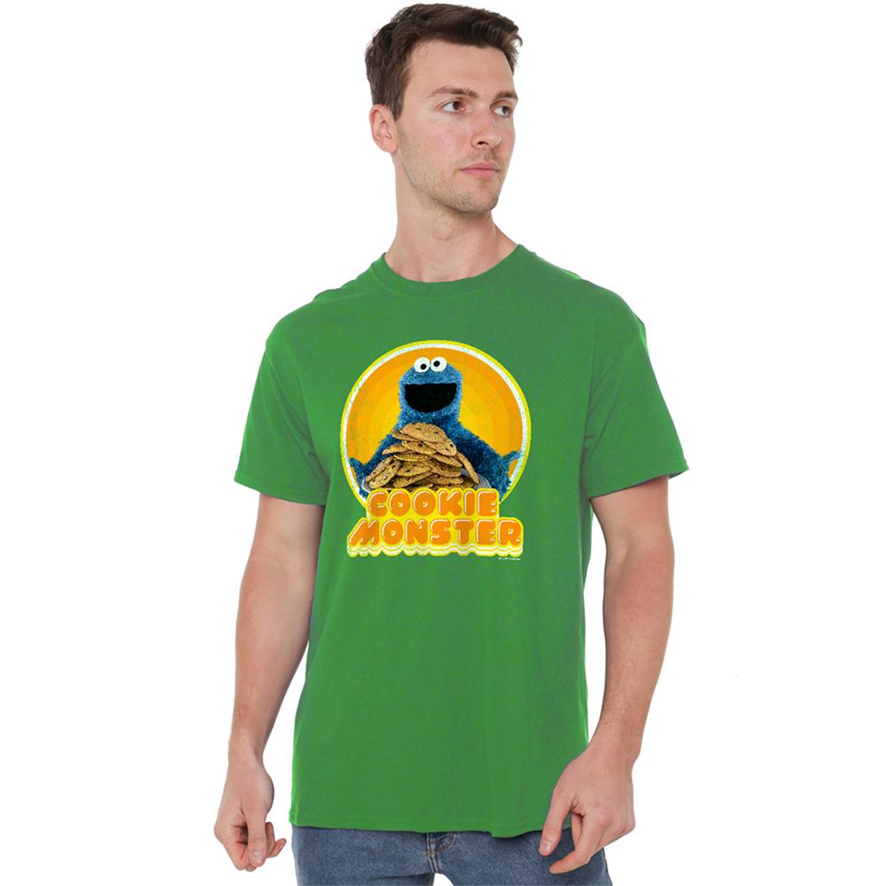 Kelly Green - Lifestyle - Sesame Street Unisex Adult Iron On Cookie Monster T-Shirt