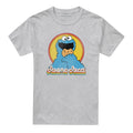 Athletic - Front - Sesame Street Unisex Adult Cookie Monster Layered Heather T-Shirt
