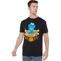 Black - Lifestyle - Sesame Street Unisex Adult Cookie Monster Tattoo T-Shirt