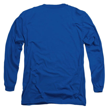 Royal Blue - Back - Sesame Street Unisex Adult Om Nom Cookie Monster Face Long-Sleeved T-Shirt