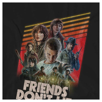 Black - Side - Stranger Things Womens-Ladies Friends Don´t Lie T-Shirt