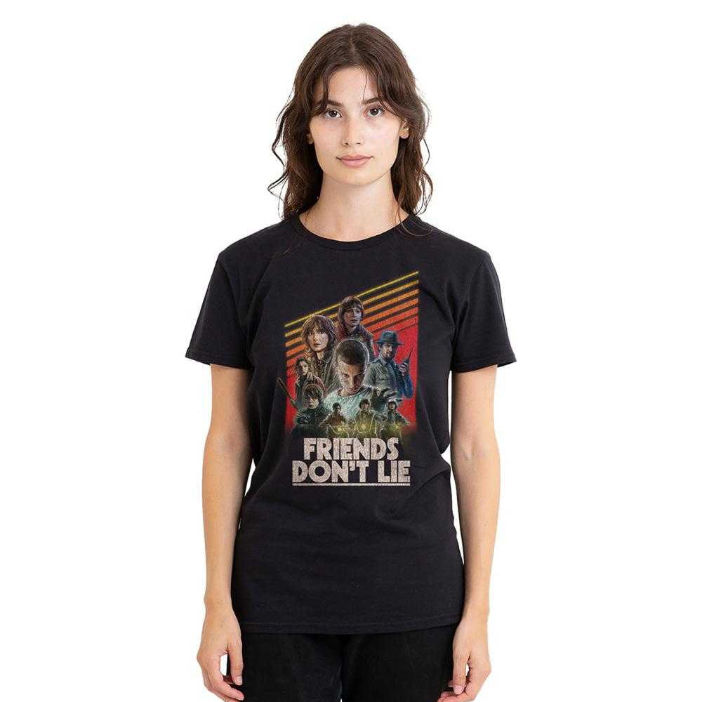 Black - Lifestyle - Stranger Things Womens-Ladies Friends Don´t Lie T-Shirt