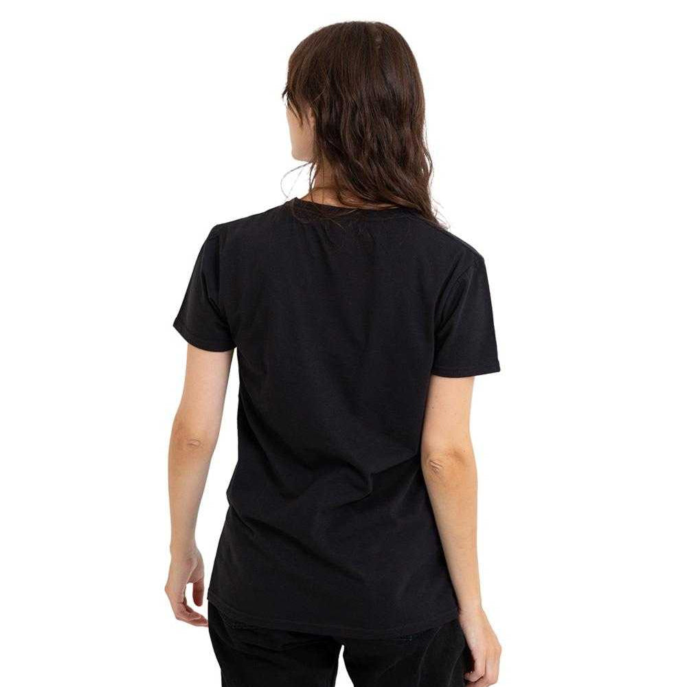 Black - Pack Shot - Stranger Things Womens-Ladies Flamingo Logo T-Shirt