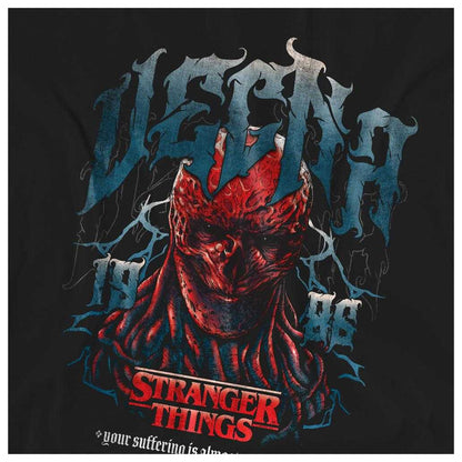 Black - Side - Stranger Things Womens-Ladies Evil Band 86 Vecna T-Shirt