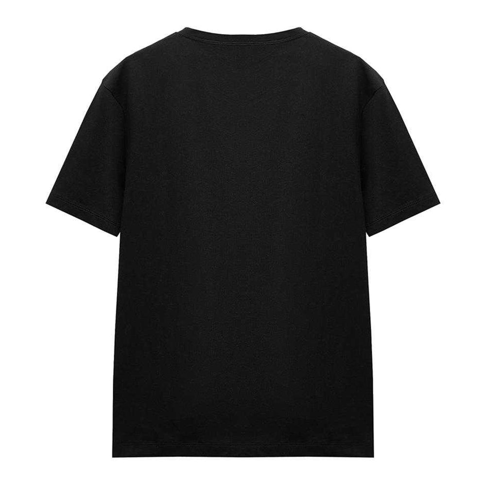 Black - Back - Stranger Things Womens-Ladies Hawkins High Hellfire T-Shirt
