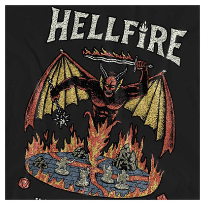 Black - Side - Stranger Things Womens-Ladies Hawkins High Hellfire T-Shirt