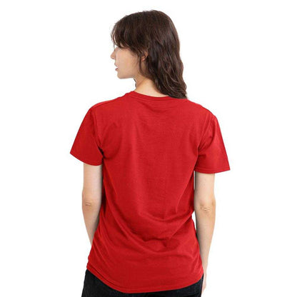 Red - Pack Shot - Stranger Things Womens-Ladies Fair Isle Christmas T-Shirt