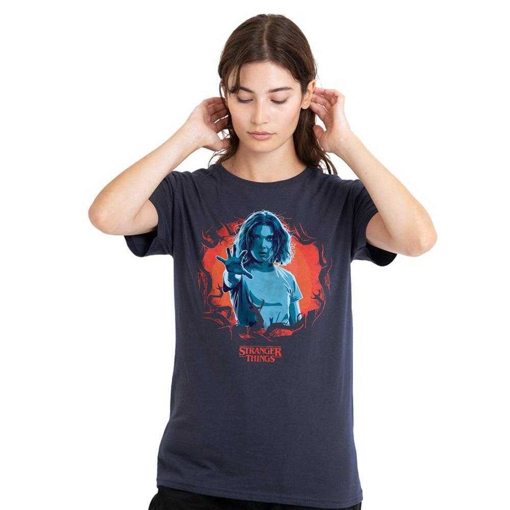 Deep Navy - Lifestyle - Stranger Things Womens-Ladies Reach Out Eleven T-Shirt