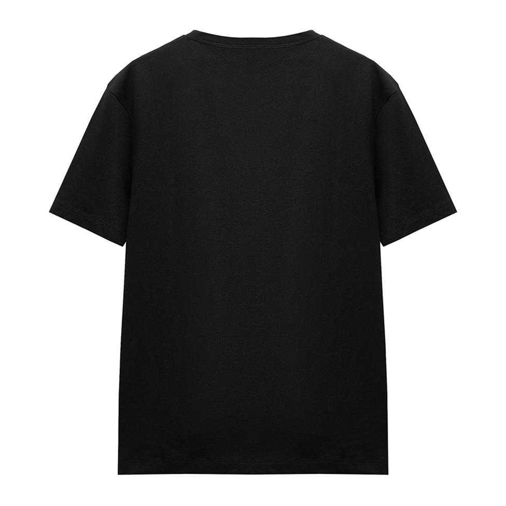 Black - Back - Stranger Things Womens-Ladies Hawkins Heroes Poster T-Shirt