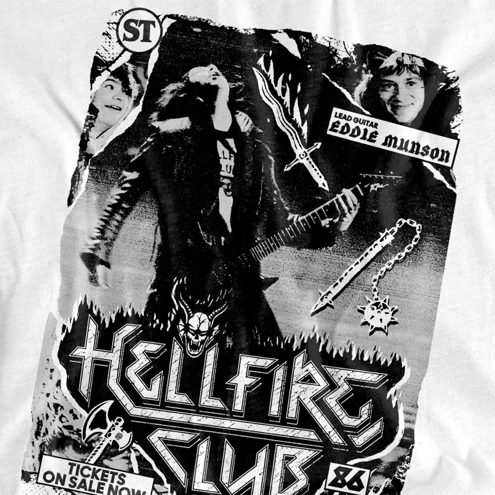 Athletic Heather - Lifestyle - Stranger Things Womens-Ladies Hellfire Club Poster T-Shirt