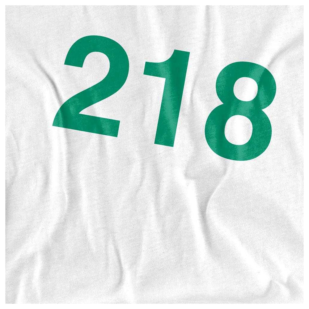 White - Side - Squid Game Womens-Ladies Player 218 T-Shirt