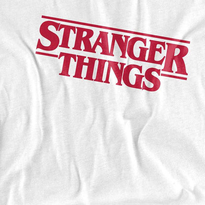 White - Pack Shot - Stranger Things Womens-Ladies Logo T-Shirt