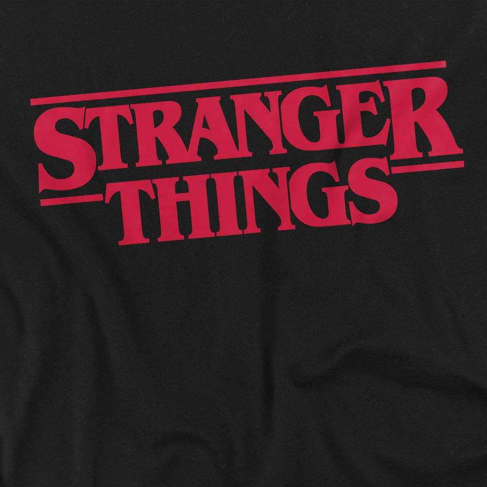 Black - Side - Stranger Things Womens-Ladies Logo T-Shirt