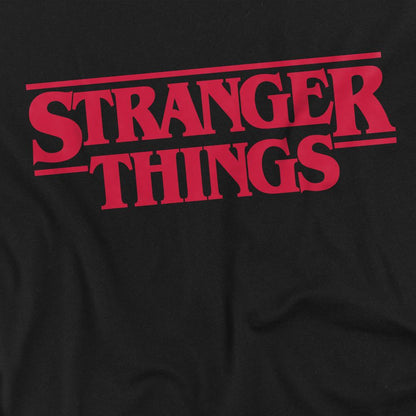 Black - Side - Stranger Things Womens-Ladies Logo T-Shirt