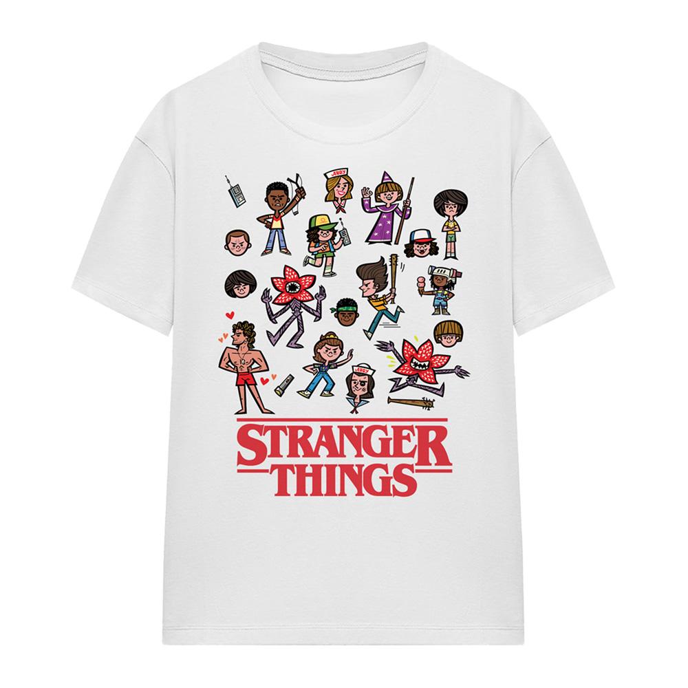 Sport Heather - Front - Stranger Things Womens-Ladies Cartoon Character T-Shirt