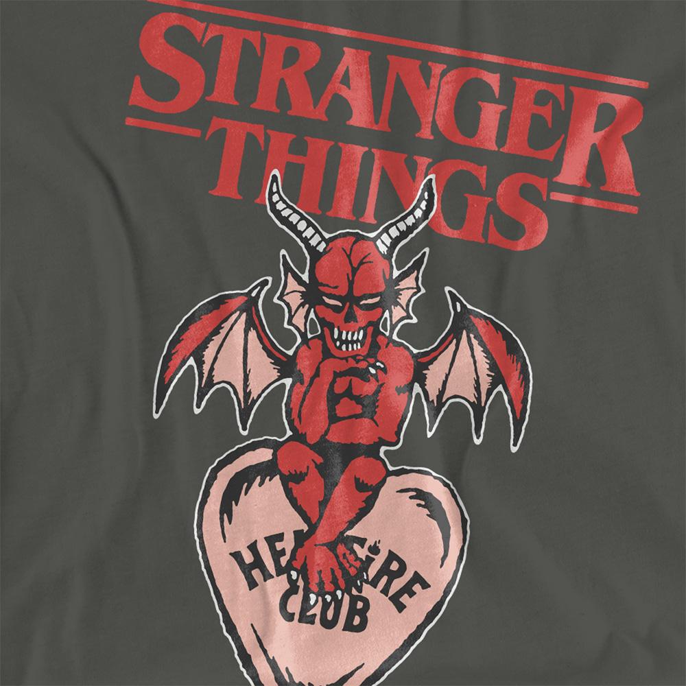 Black - Lifestyle - Stranger Things Womens-Ladies Hellfire Heart T-Shirt