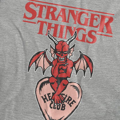Athletic Heather - Side - Stranger Things Womens-Ladies Hellfire Heart T-Shirt
