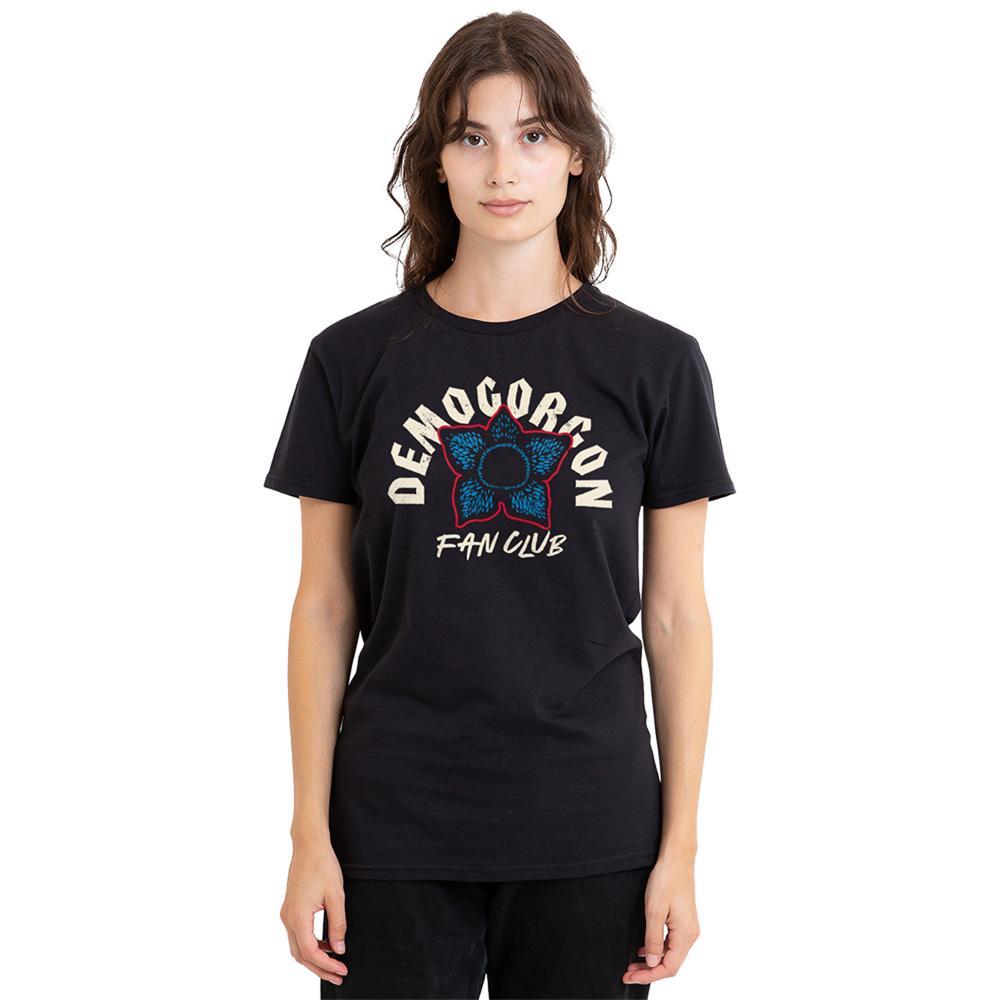 Athletic Heather - Back - Stranger Things Womens-Ladies Fan Club Demogorgon T-Shirt