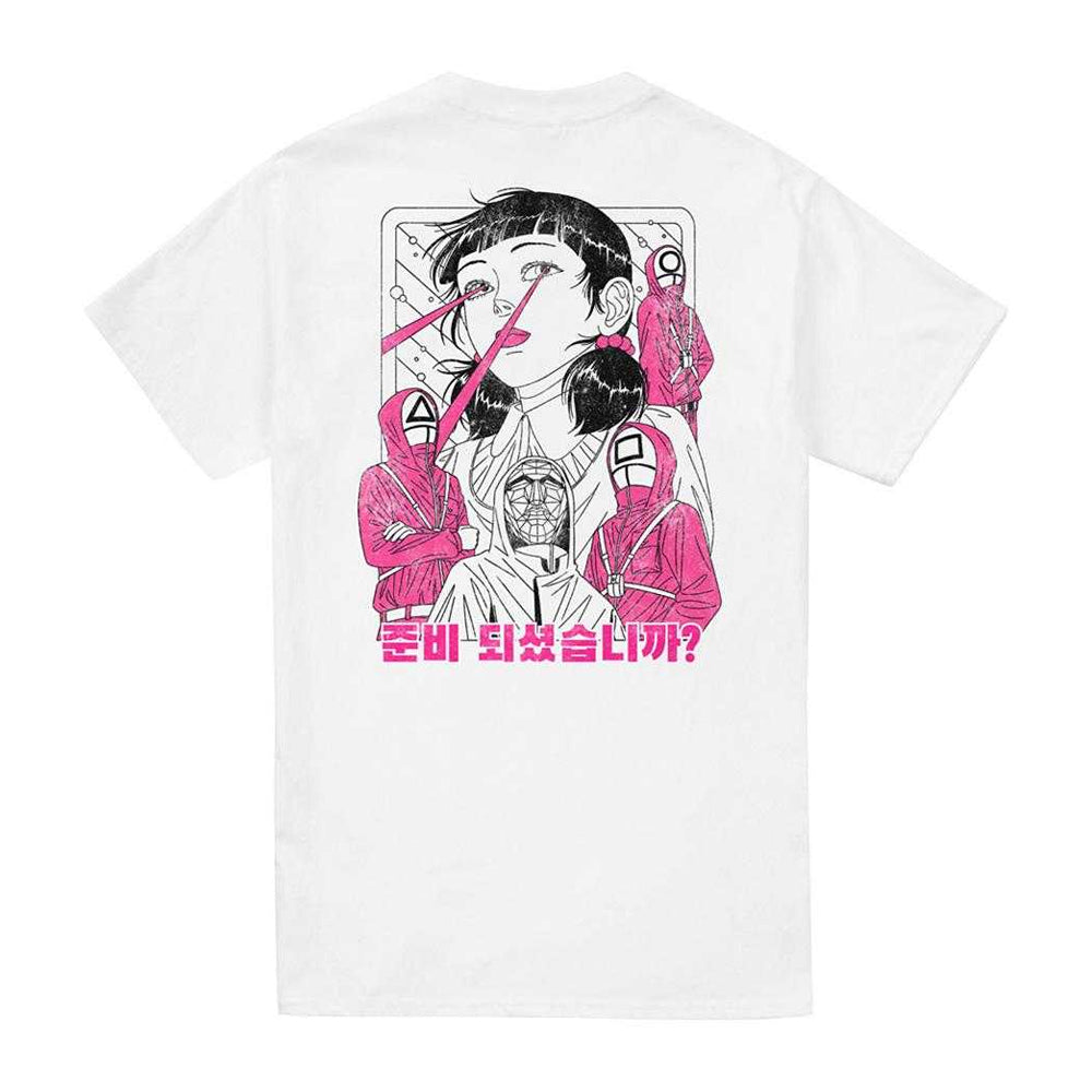 White - Back - Squid Game Unisex Adult Season Two Anime Poster Back Print T-Shirt