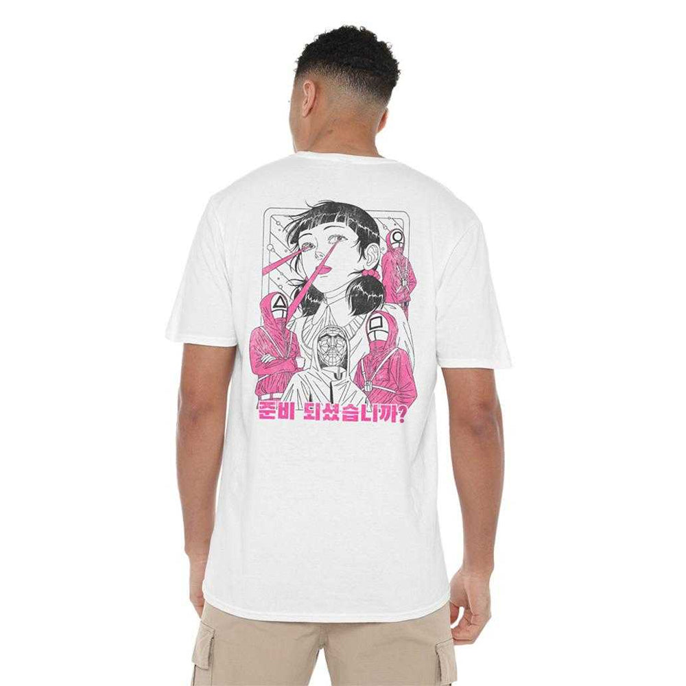 White - Pack Shot - Squid Game Unisex Adult Season Two Anime Poster Back Print T-Shirt