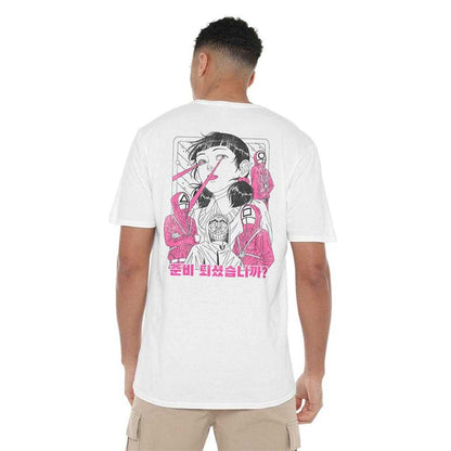 White - Pack Shot - Squid Game Unisex Adult Season Two Anime Poster Back Print T-Shirt