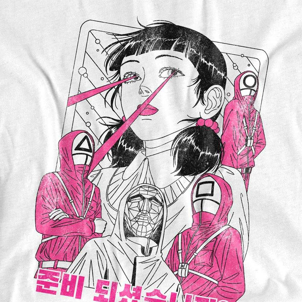 White - Side - Squid Game Unisex Adult Season Two Anime Poster Back Print T-Shirt