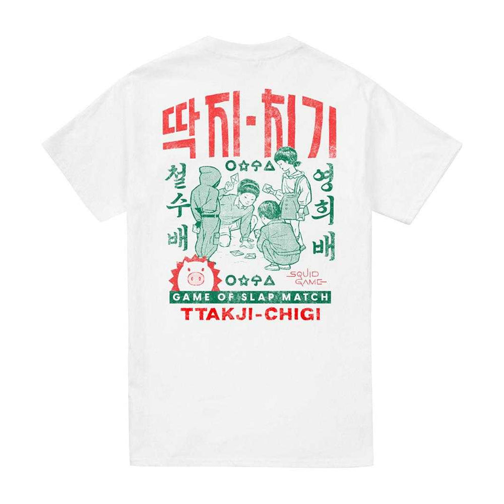 White - Back - Squid Game Unisex Adult Season Three Game Of Slap Match Korean Back Print T-Shirt